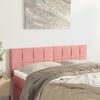 vidaXL T&ecirc;tes de lit 2 pcs Rose 72x5x78/88 cm Velours