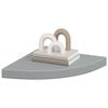 vidaXL &Eacute;tag&egrave;res d'angle flottantes 2 pcs gris 35x35x3,8 cm MDF