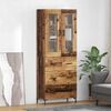 vidaXL Haut Armoire avec tiroir 2 pcs Bois ancien Bois d'ing&eacute;nierie