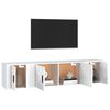 vidaXL Ensemble de meubles TV 3 pcs Blanc Bois d'ingénierie