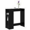 vidaXL Table de bar Ch&ecirc;ne noir 101 x 40 x 103,5 cm Bois d'ing&eacute;nierie
