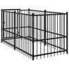 vidaXL Chenil pour chien Noir 193,5x97x100 cm Acier