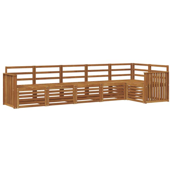 vidaXL Ensembles de canap&eacute;s 6 pcs Naturel Bois d'Acacia Massif