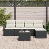 vidaXL Ensemble de canap&eacute; de jardin 6 pcs Marron polyrotin
