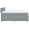 vidaXL Sommier &agrave; lattes de lit avec matelas Gris clair 200x200cm Tissu
