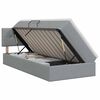 vidaXL Lit avec rangement et matelas Gris clair 90 x 190 cm Velours