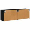 vidaXL Meuble TV mural 2 pcs Noir 59,5 x 31 x 40 cm Bois d'ing&eacute;nierie