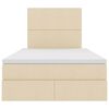 vidaXL Lit de Rangement Crème 120 x 200 cm Cuir synthétique