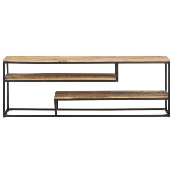 vidaXL Meuble TV 130x30x45 cm Bois de manguier brut