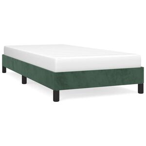 vidaXL Cadre de lit sans matelas vert fonc&eacute; 90x200 cm velours