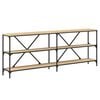 vidaXL Table console chêne sonoma 200x30x75cm bois d'ingénierie et fer