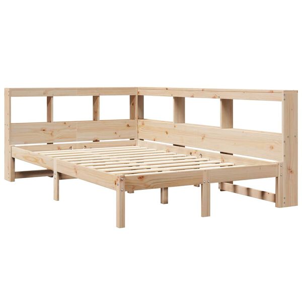 vidaXL Lit biblioth&egrave;que sans matelas 120x200 cm bois de pin massif