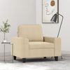 vidaXL Fauteuil Cr&egrave;me 60 cm Tissu