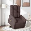 vidaXL Fauteuil inclinable de massage Marron fonc&eacute; Tissu