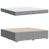 vidaXL Cadre de lit avec matelas Gris clair 200 x 200 cm tissu