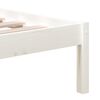 vidaXL Cadre de lit sans matelas blanc bois de pin massif