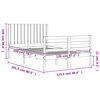 vidaXL Cadre de lit sans matelas blanc 120x200 cm bois massif