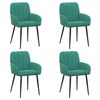 vidaXL Chaises de salle &agrave; manger 4 pcs Velours (V) Turquoise