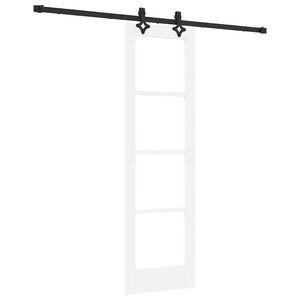 vidaXL Porte coulissante ORKDAL 61 x 198,5 cm Blanc et noir