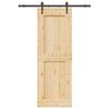 vidaXL Porte coulissante et kit de quincaillerie 80x210 cm pin massif
