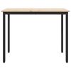 vidaXL table Naturel 100 x 50 x 77 cm Bois d'ing&eacute;nierie et acier