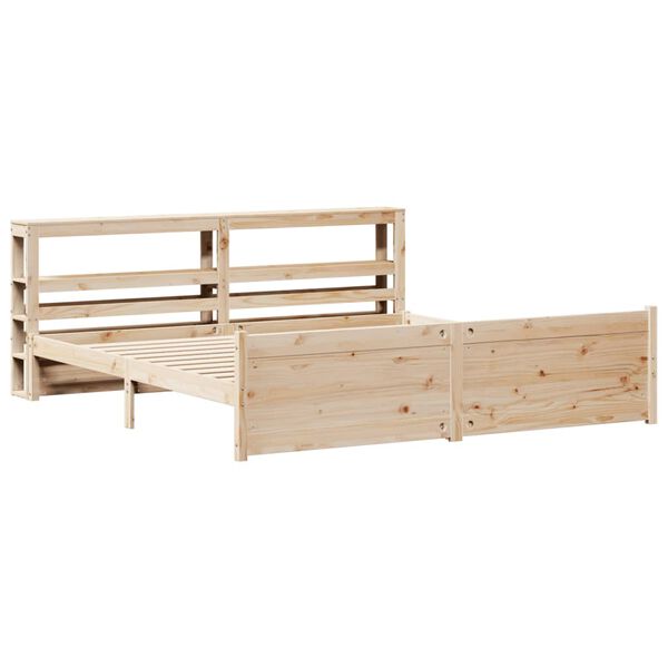 vidaXL Cadre de lit avec tête de lit sans matelas 180x200 cm