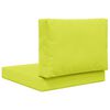 vidaXL Coussin de canap&eacute; d'ext&eacute;rieur 2 pcs Vert Polyester