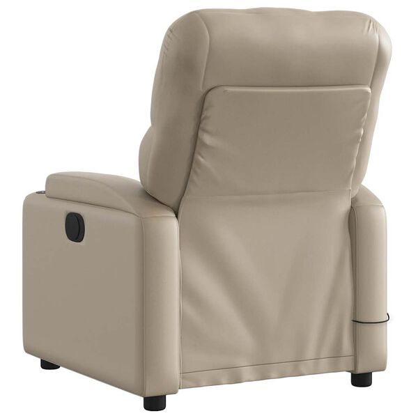 vidaXL Fauteuil de massage inclinable électrique cappuccino similicuir
