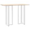 vidaXL Pieds de table de bar en forme de T, 2 pi&egrave;ces, blanc, 40 x 35 x (110-111) cm, acier