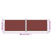 vidaXL Auvent latéral rétractable Marron 160x600 cm