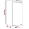vidaXL Armoire murale Blanc 30x30x60 cm Bois de pin massif