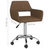 vidaXL Chaise pivotante de salle &agrave; manger Marron Tissu