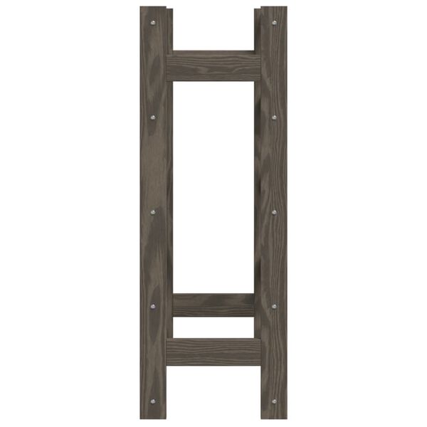 vidaXL Casier à bouteilles pour 20 bouteilles gris bois pin solide