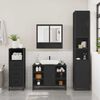 vidaXL Ensemble de meubles salle de bain 3 pcs noir bois d'ing&eacute;nierie