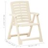 vidaXL Chaises de jardin lot de 4 Plastique Blanc
