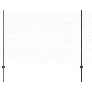 vidaXL Cl&ocirc;ture hexagonale avec poteau 50 x 1,5 m Gris Maille