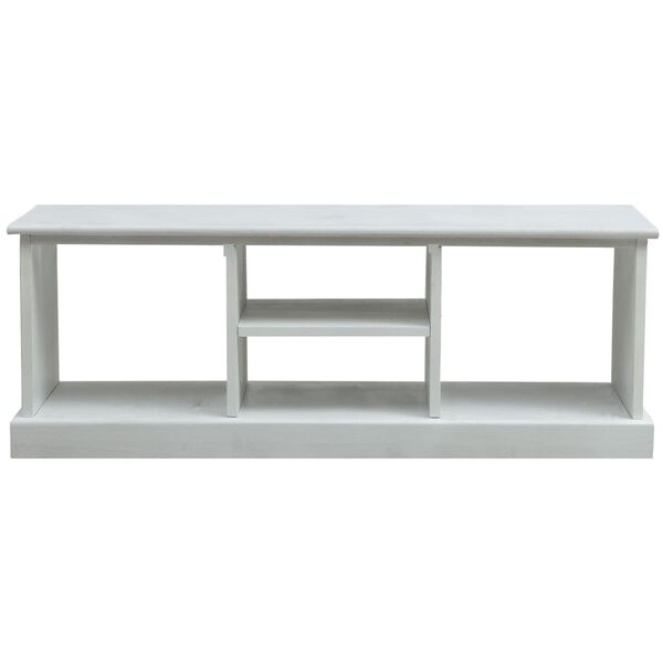 vidaXL Meuble TV avec 2 paniers blanc bois