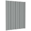 vidaXL Panneau de toiture 12 pcs Gris 60 x 45 cm Acier galvanis&eacute;