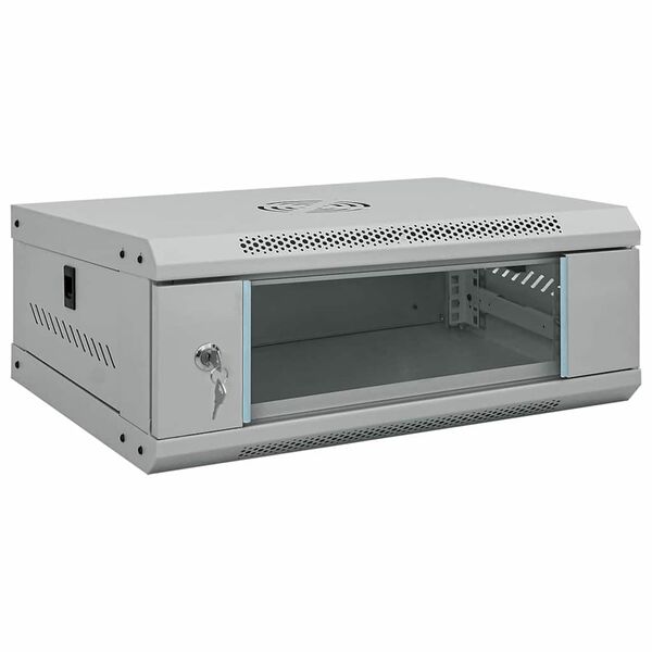 vidaXL Armoire réseau avec stockage Gris 53 x 45 x 21 cm Acier