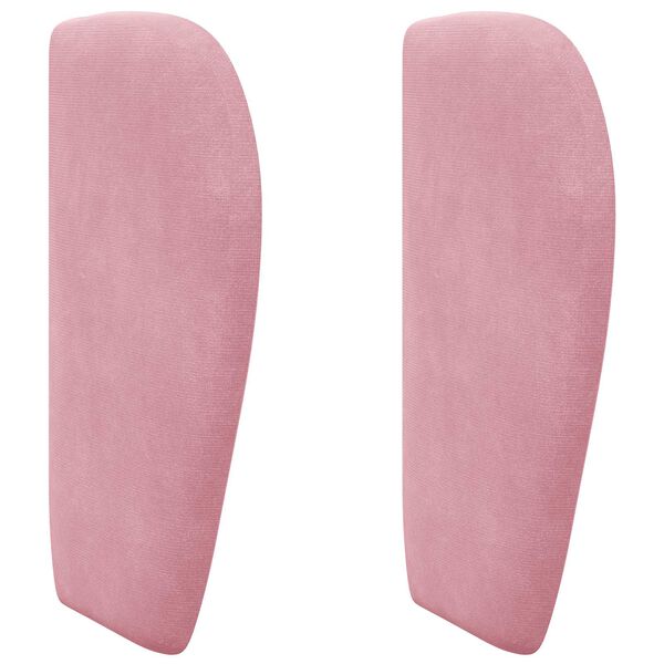 vidaXL Oreille de t&ecirc;te de lit Rose 40 x 23 x 6 cm Velours