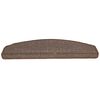 vidaXL Tapis d'escalier 20 pi&egrave;ces 65 x 24 x 4 cm Marron caf&eacute; Demi-rond Grand