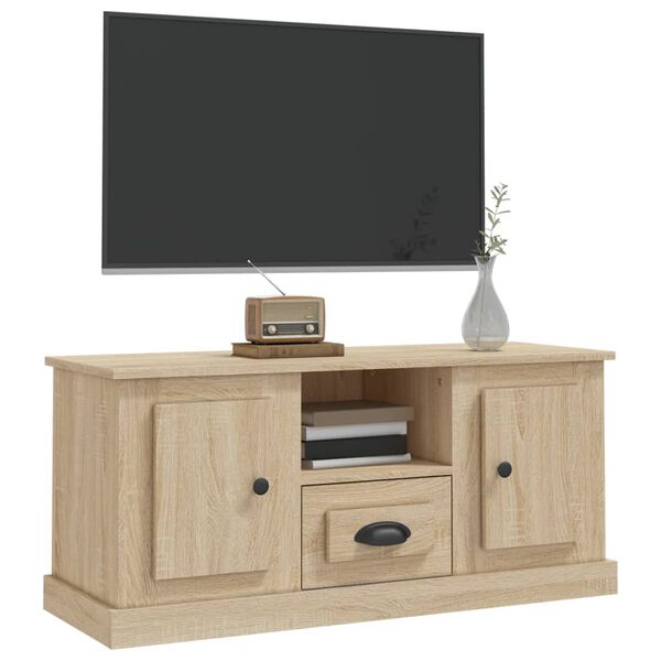 vidaXL Meuble TV chêne sonoma 100x35,5x45 cm bois d'ingénierie