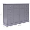 vidaXL Buffet avec 10 tiroirs Gris 113x30x79 cm Bois