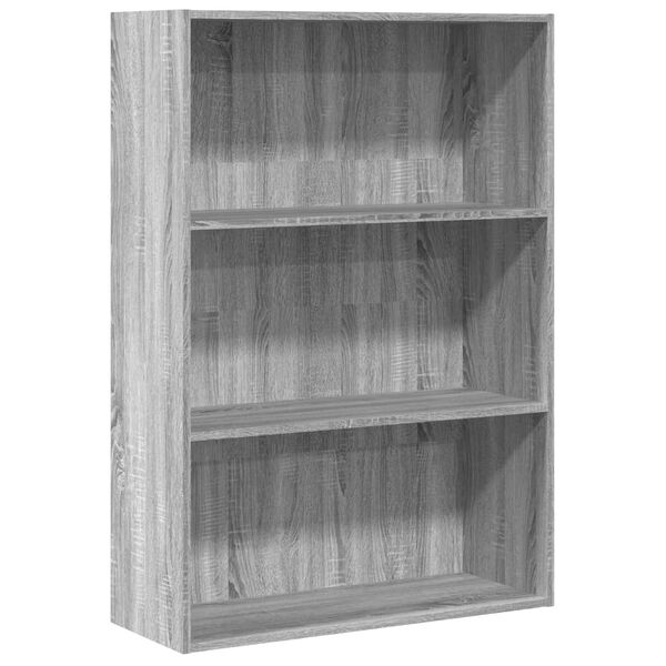 vidaXL Biblioth&egrave;que sonoma gris 80x30x114 cm bois d'ing&eacute;nierie