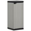 vidaXL Armoire de rangement de jardin 1 &eacute;tag&egrave;re Gris/noir 35x40x85 cm
