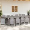 vidaXL Ensemble de salle à manger pour jardin 15 pcs Gris clair