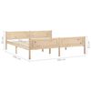 vidaXL Cadre de lit sans matelas bois massif de pin 180x200 cm