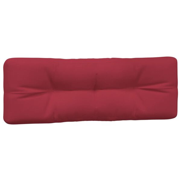 vidaXL Coussins de palette lot de 5 rouge bordeaux tissu