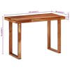 vidaXL Table &agrave; d&icirc;ner 110x50x76 cm Bois d'acacia solide