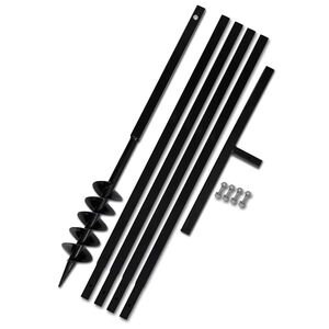 vidaXL Tari&egrave;re de sol avec manche 100 mm et tube d'extension 5 m Acier